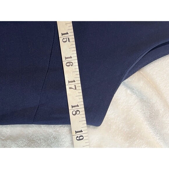 Vintage Vollbracht Dress Large Navy Slinky Sheath Sleeveless Workwear Date Night - Picture 10 of 15